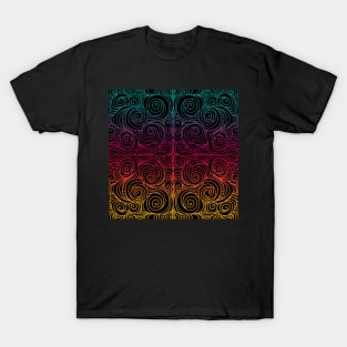 Mandala Pattern in Rainbow Colours multicoloured T-Shirt